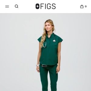 NWT ✨ Figs Women’s Hunter green Rafaela